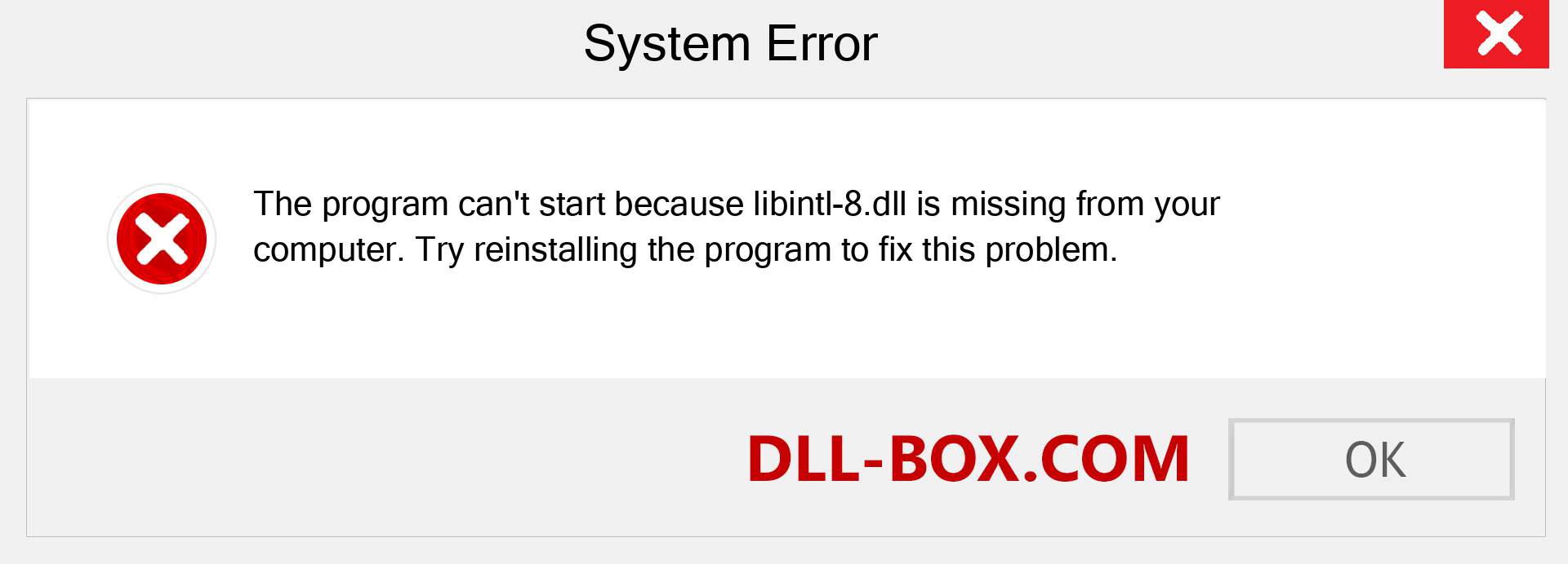  libintl-8.dll file is missing?. Download for Windows 7, 8, 10 - Fix  libintl-8 dll Missing Error on Windows, photos, images
