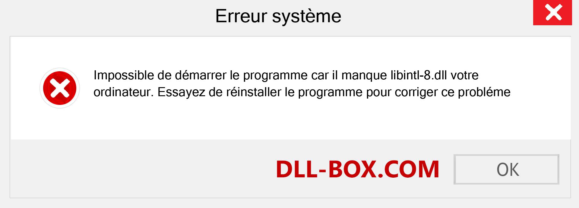 Le fichier libintl-8.dll est manquant ?. Télécharger pour Windows 7, 8, 10 - Correction de l'erreur manquante libintl-8 dll sur Windows, photos, images